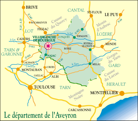 Carte Aveyron